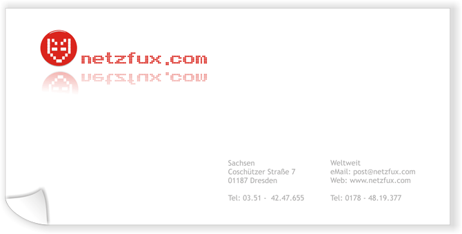 Intro-Bild mit Firmenlogo und Adressdaten